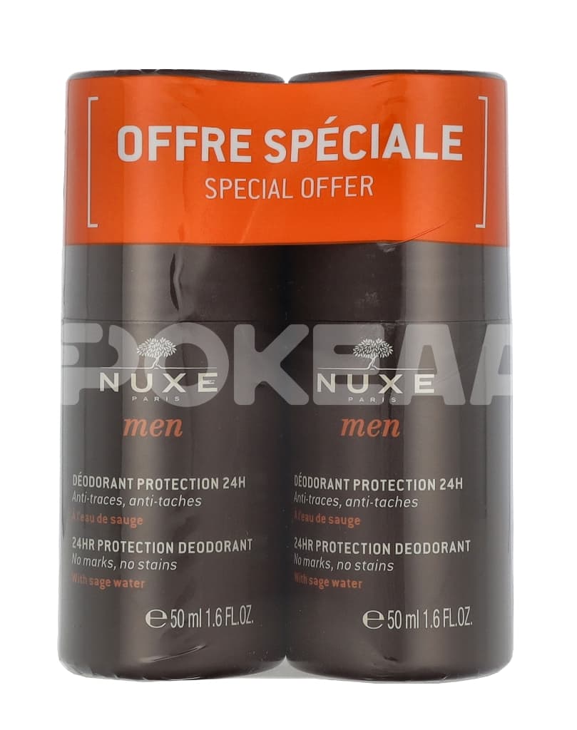 Nuxe Men 24HR Protection Deo Roll-On Duo Set 100ml - 2x50ml 1
