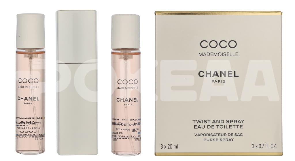 Chanel Coco Mademoiselle Giftset 60ml - 2x Edt Spray Refill 20Ml/1x Edt Spray 20Ml - Twist and Spray 1