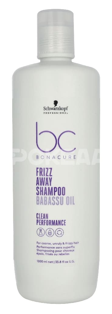 Schwarzkopf Bonacure Frizz Away Shampoo 1000ml - For Coarse, Unruly & Frizzy Hair 1