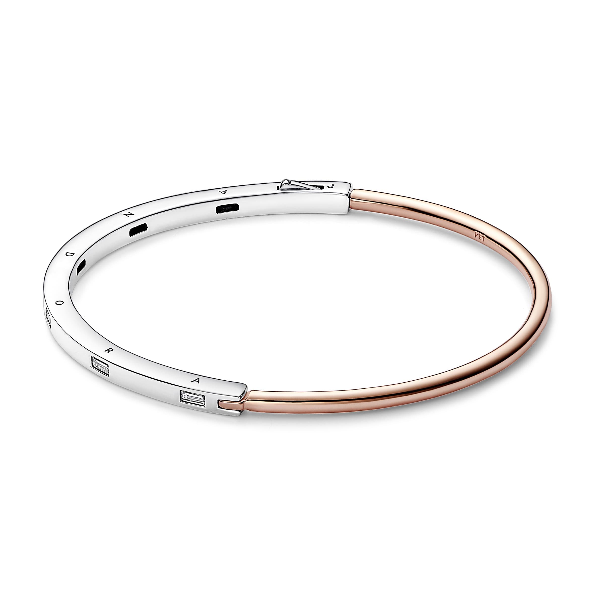 Pandora - Jonc Bicolore Signature I-D pavé 1