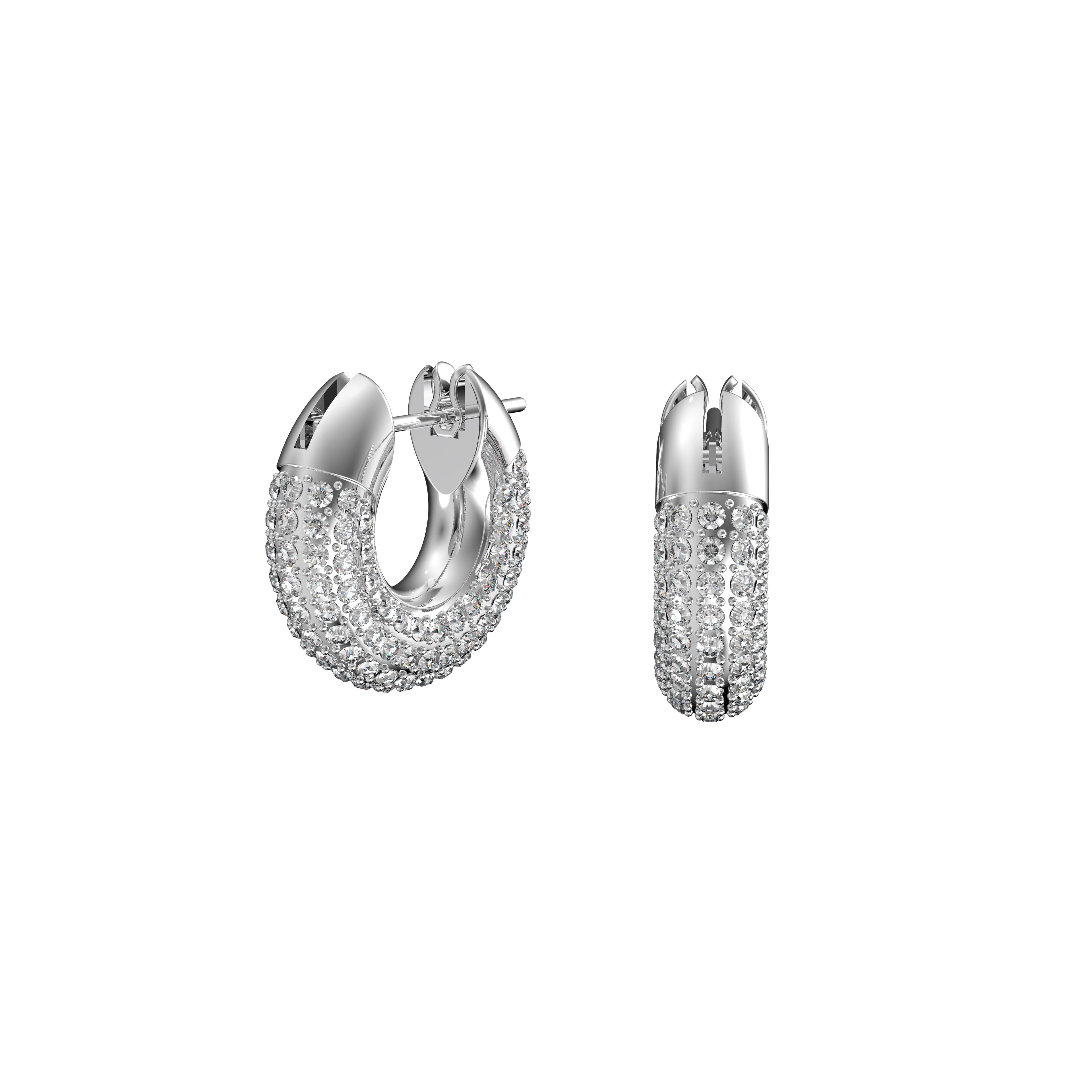 Swarovski - Créoles Dextera - plaqué rhodium 1