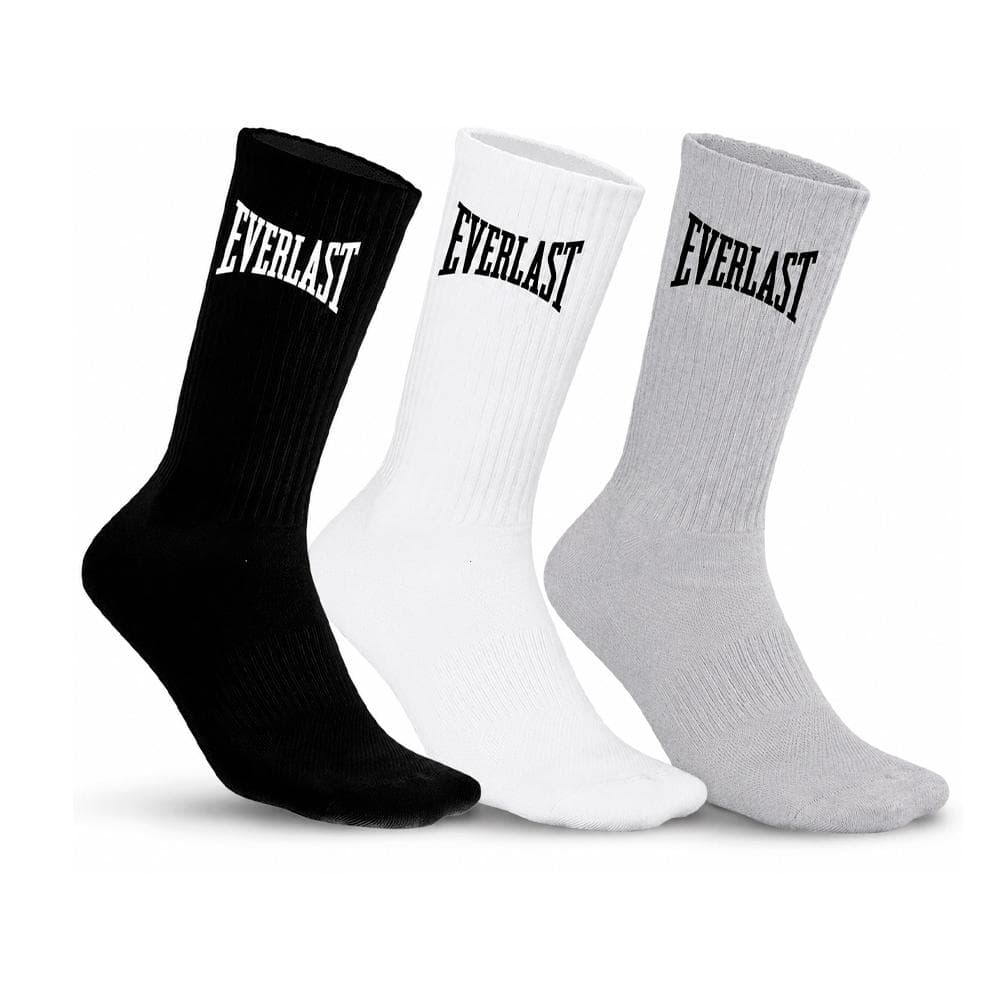 Lot de 6 Paires de chaussettes Noires/Grises/Blanches Homme Everlast EL063 1
