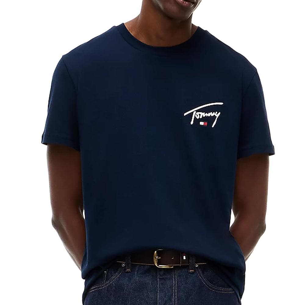 T-Shirt Marine Homme Tommy Hilfiger Signature C 1