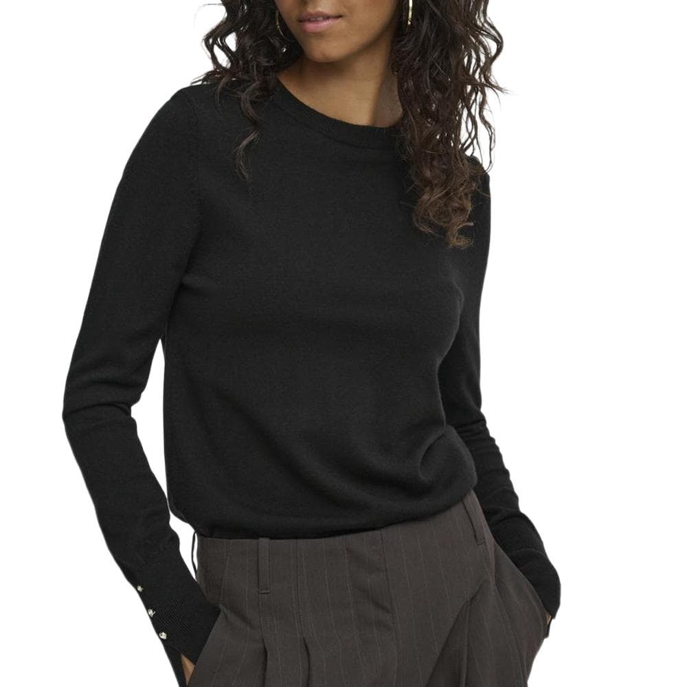 Pull Noir Femme JDY Button 1