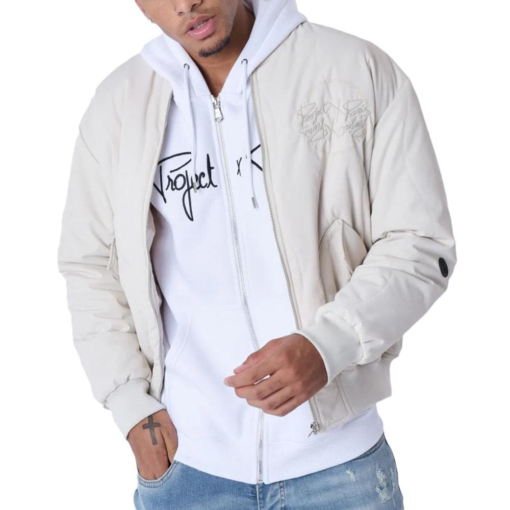 Veste Bomber Beige Homme Project X Paris Vague 1