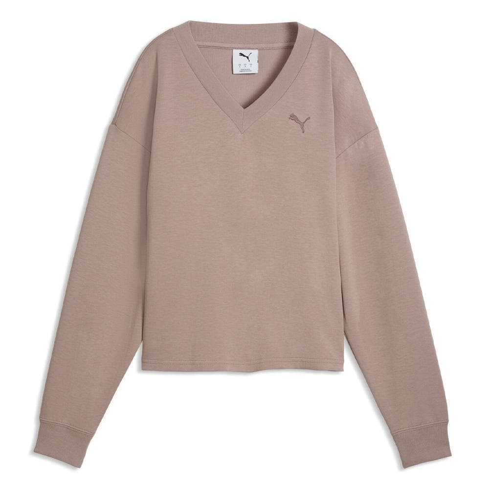 Sweat Taupe Femme Puma Essential Elevated 1