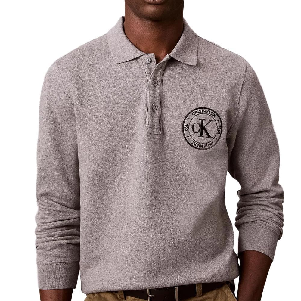 Polo Gris Homme Calvin Klein Jeans Terry 1