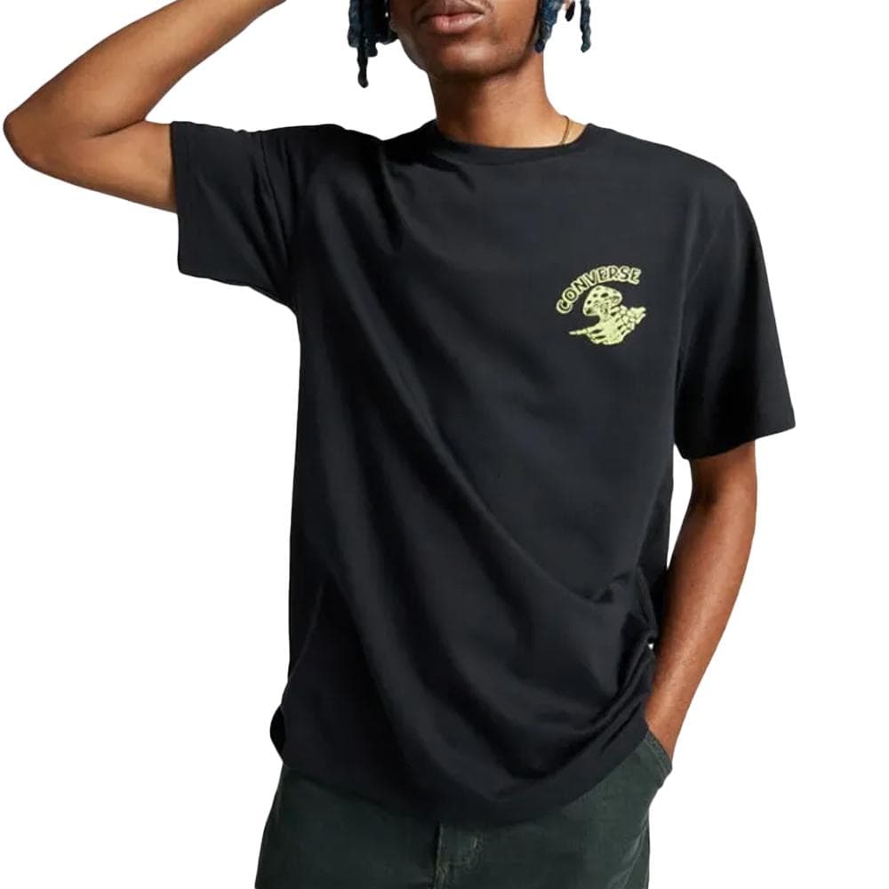 T-shirt Noir Homme Converse Chuck Tours 1