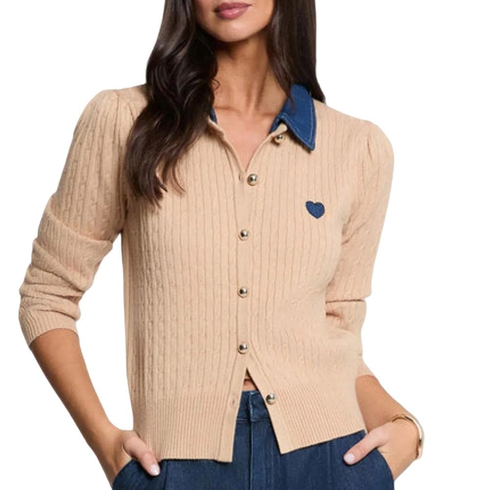 Gilet en maille Beige Femme Morgan Boutons 1
