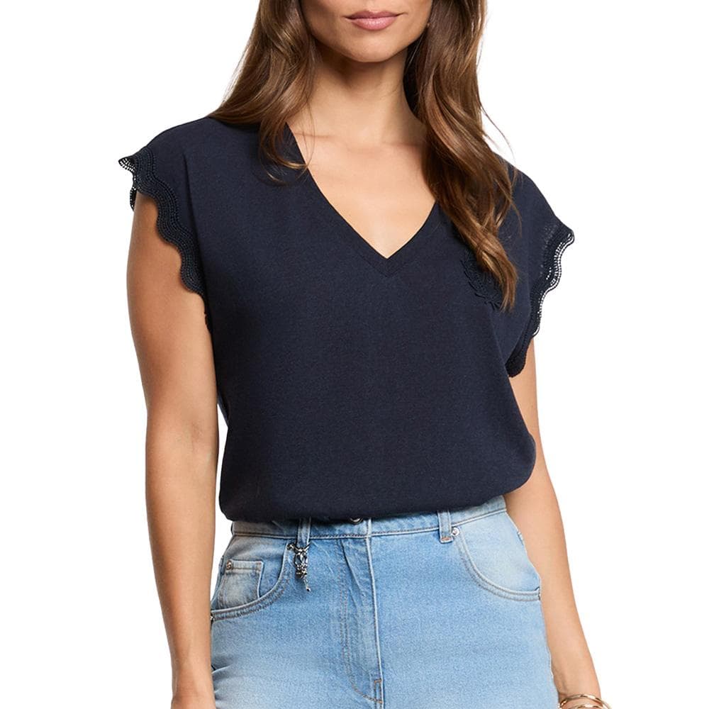 T-shirt Marine Femme Morgan DECUME 1