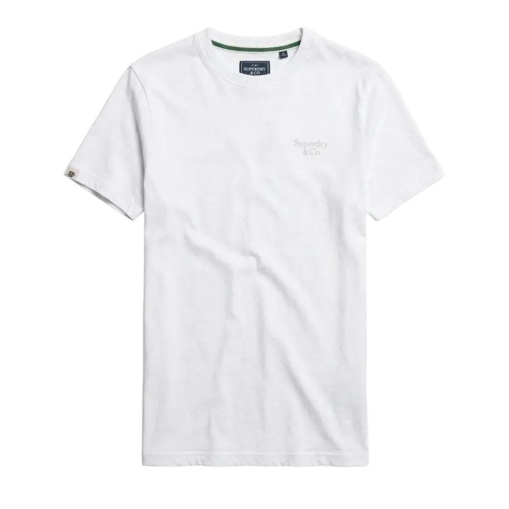 T-Shirt Blanc Homme Superdry Essential Serif 1
