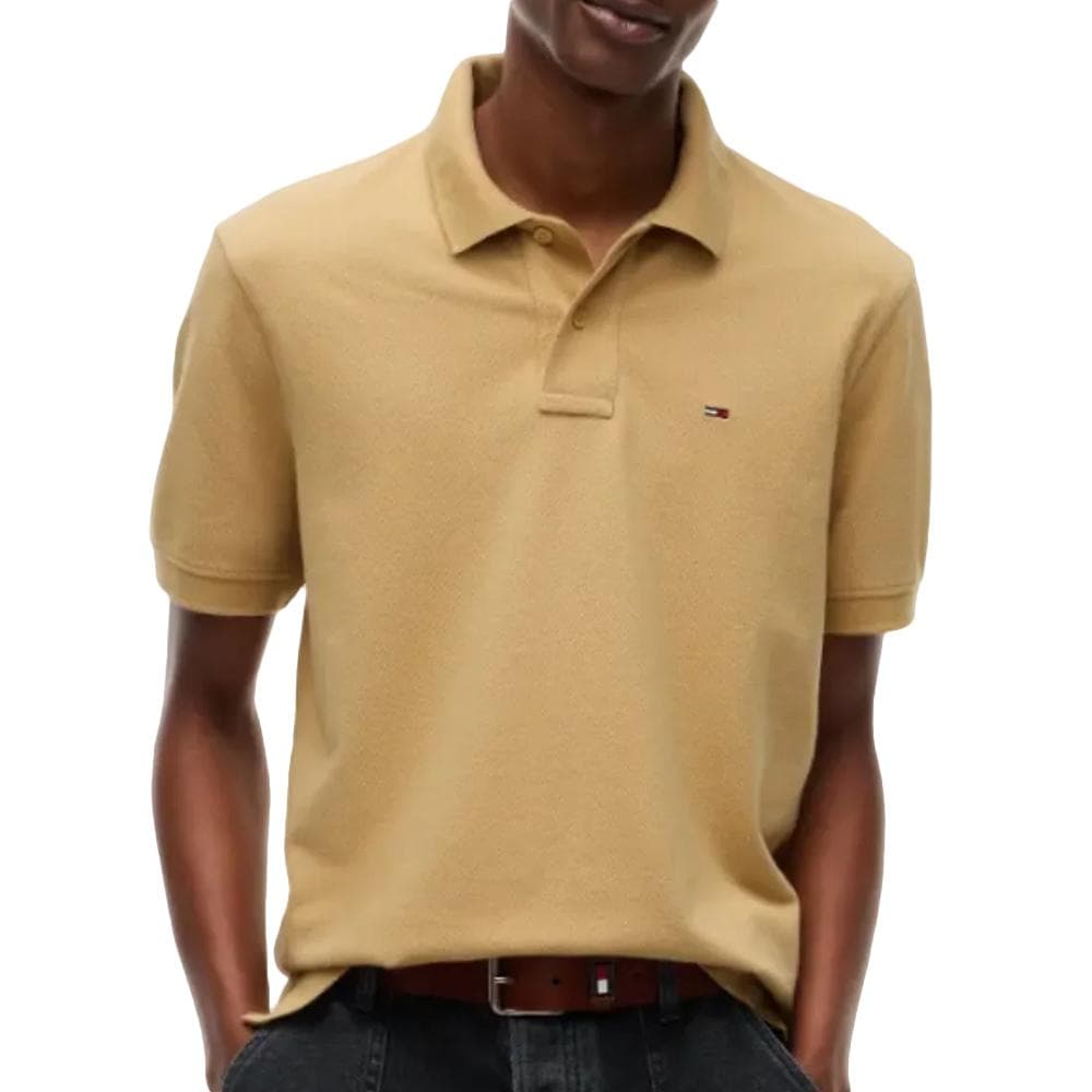 Polo Beige Foncé Homme Tommy Hilfiger Regular 1