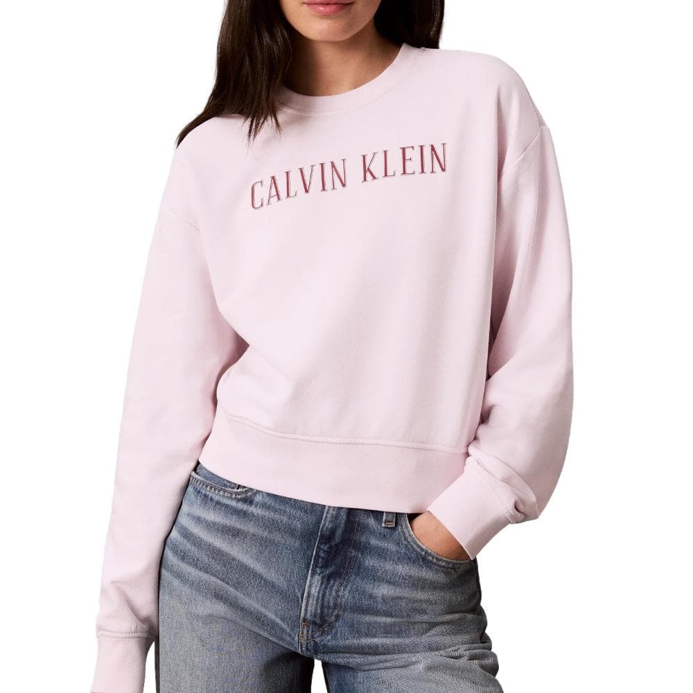 Sweat Rose Femme Calvin Klein Jeans Ls Cropped 1