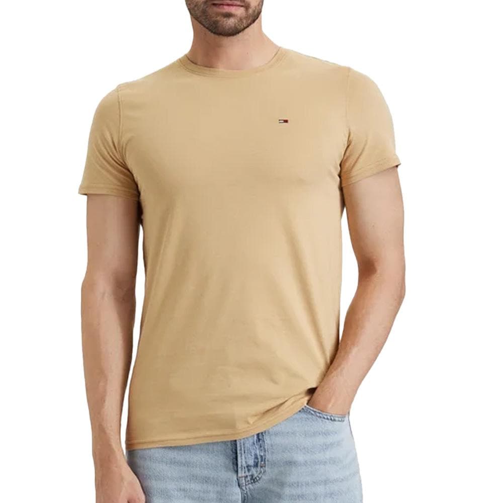 T-shirt Beige Sable Homme Tommy Hilfiger Tjm Xslim Jersey 1