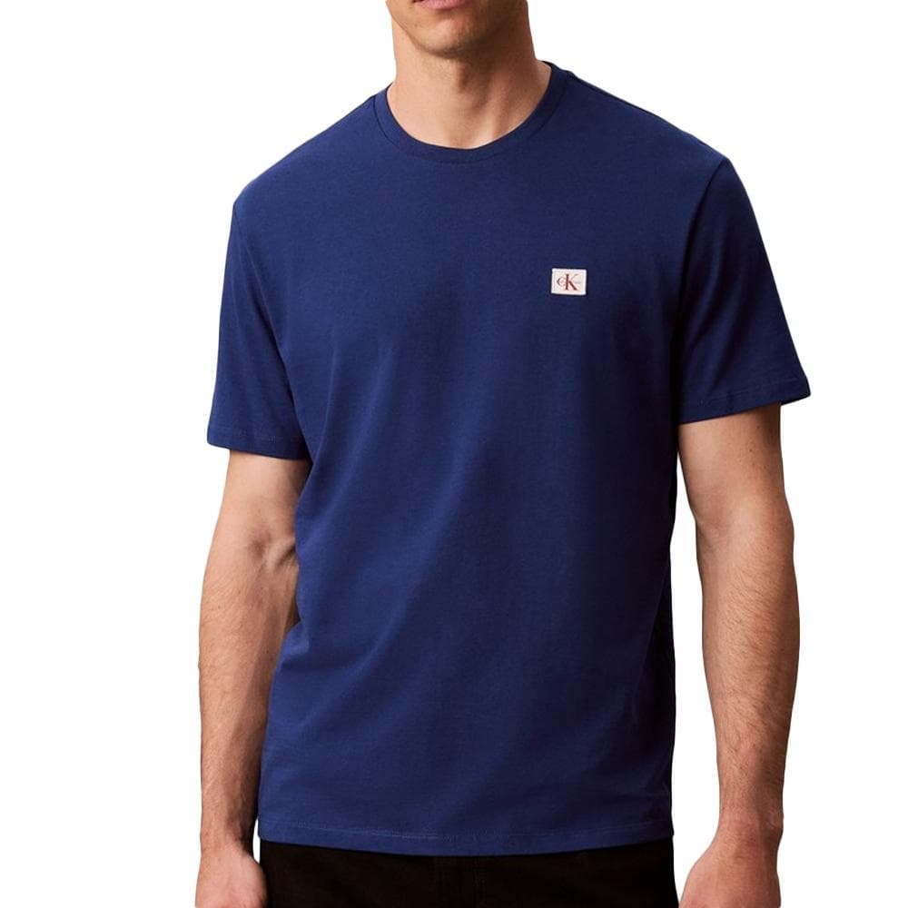 T-Shirt Marine Homme Calvin Klein Jeans Badge L4G 1