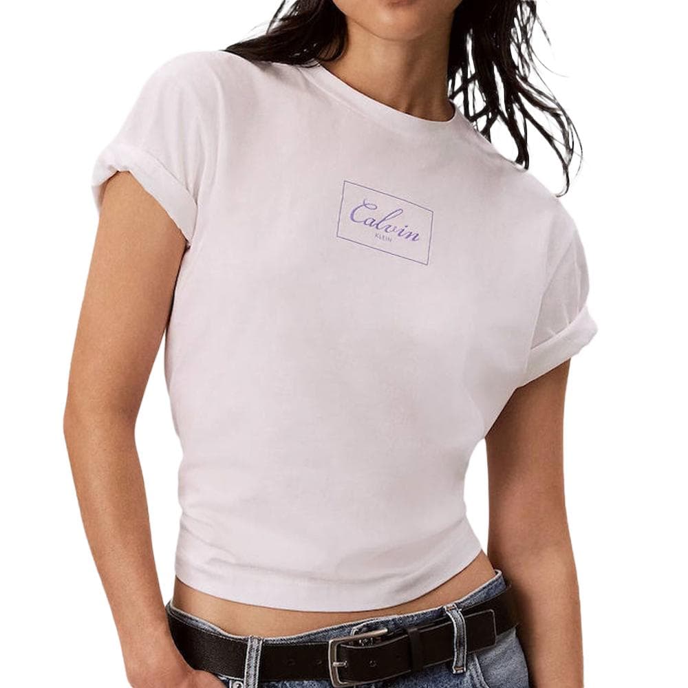 T-shirt Rose Femme Calvin Klein Jeans Boxy 1