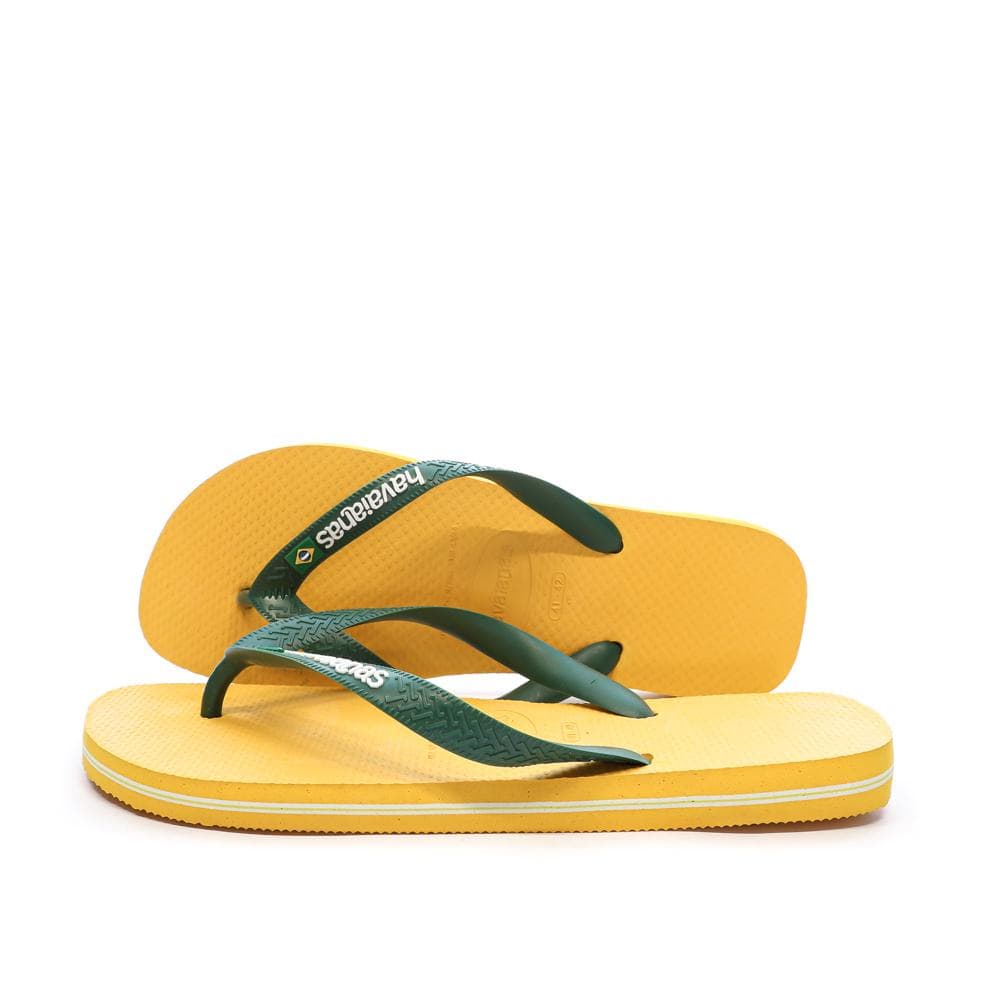 Tongs Jaunes Mixte Havaianas Brasil Logo Infradito 1