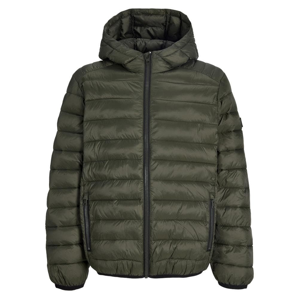 Doudoune légère à capuche junior kaki Jack & Jones Light Puffer 1