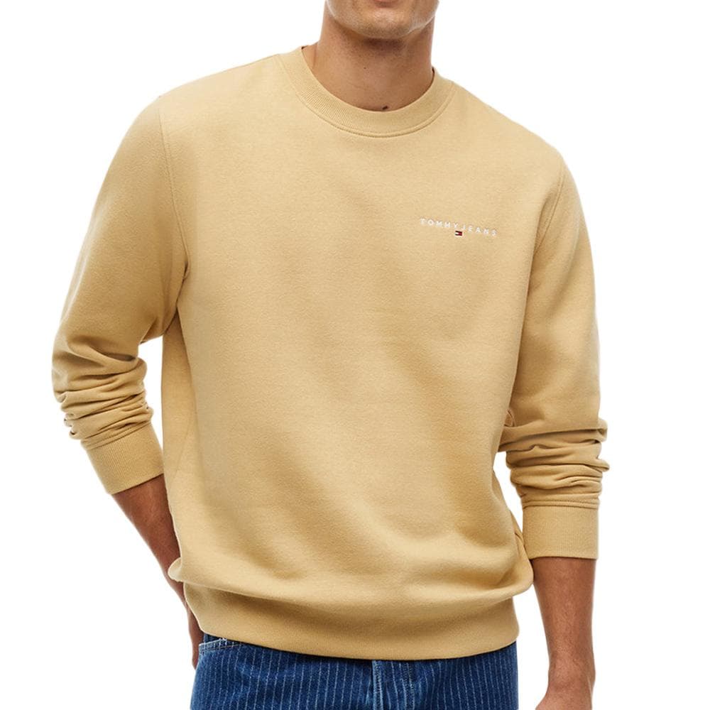 Sweat Beige Sable Homme Tommy Hilfiger Linear Crew 1