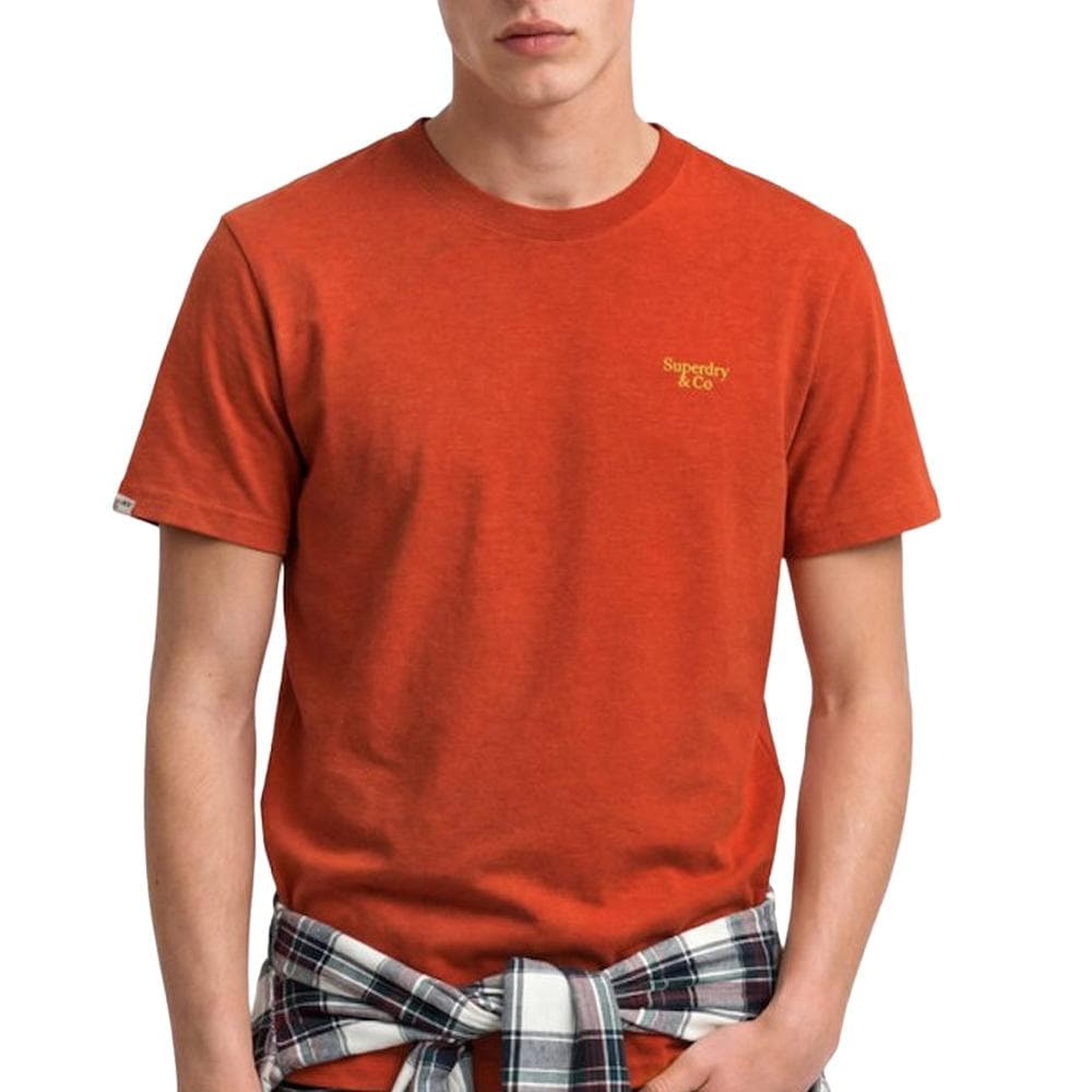 T-shirt Orange Homme Superdry Essential Serif 1