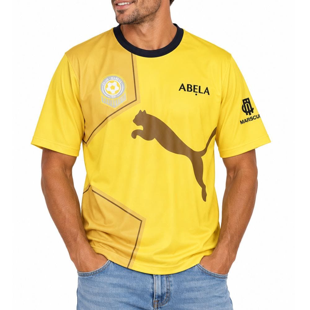 Maillot de Foot Jaune Homme Puma Marscup Saint-Marcel 1