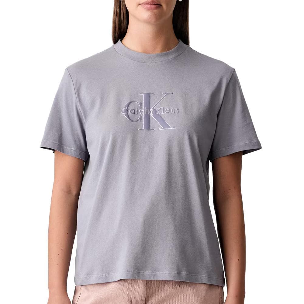 T-Shirt Gris Femme Calvin Klein Jeans Classic Seasonal 1