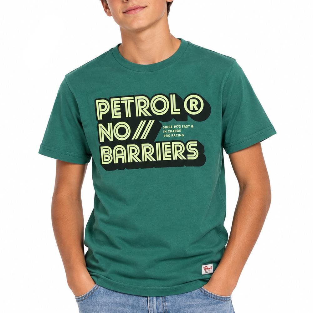 T-shirt Vert Garçon Petrol Industries TSR205 1