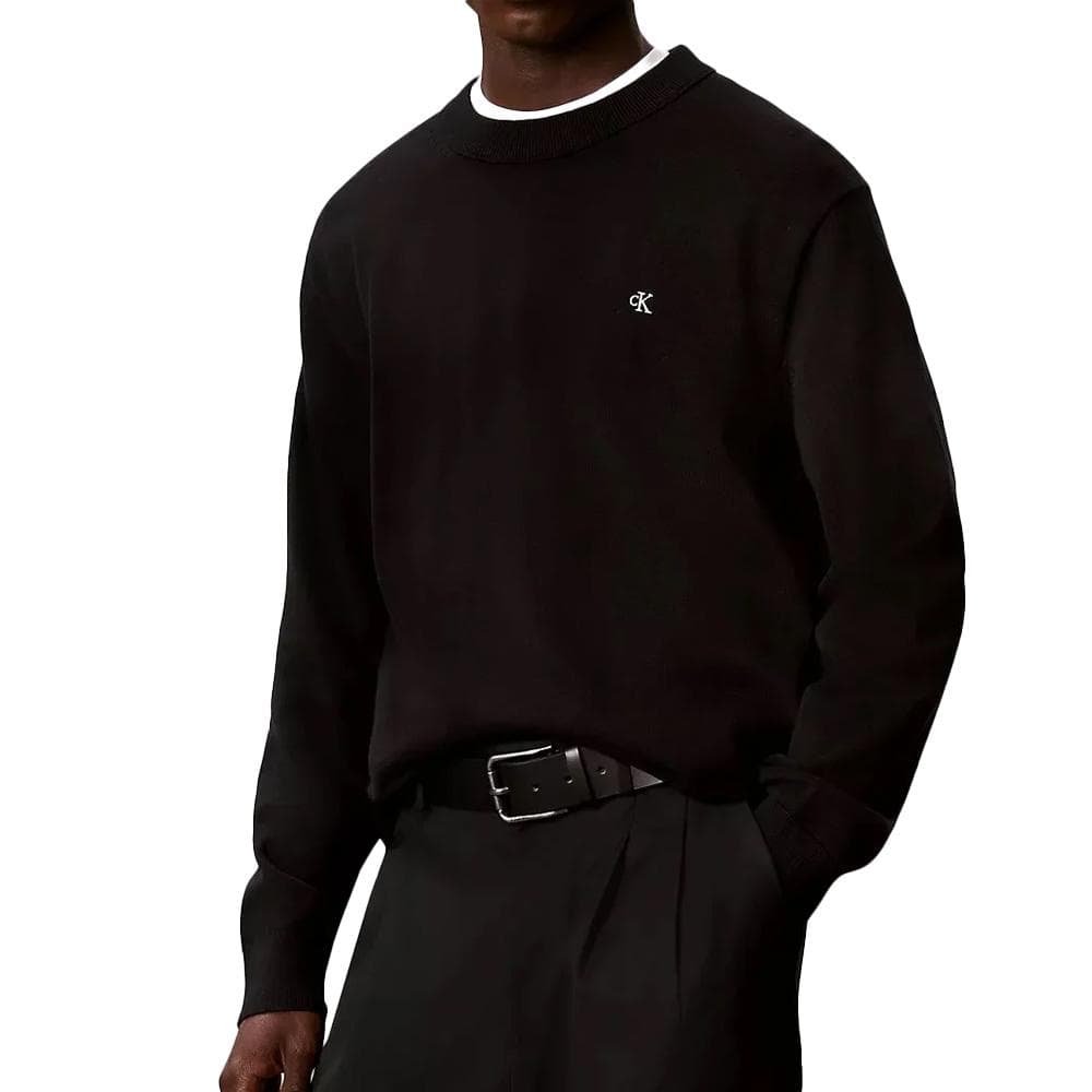 Pull Noir Homme Calvin Klein Jeans Crwn 1