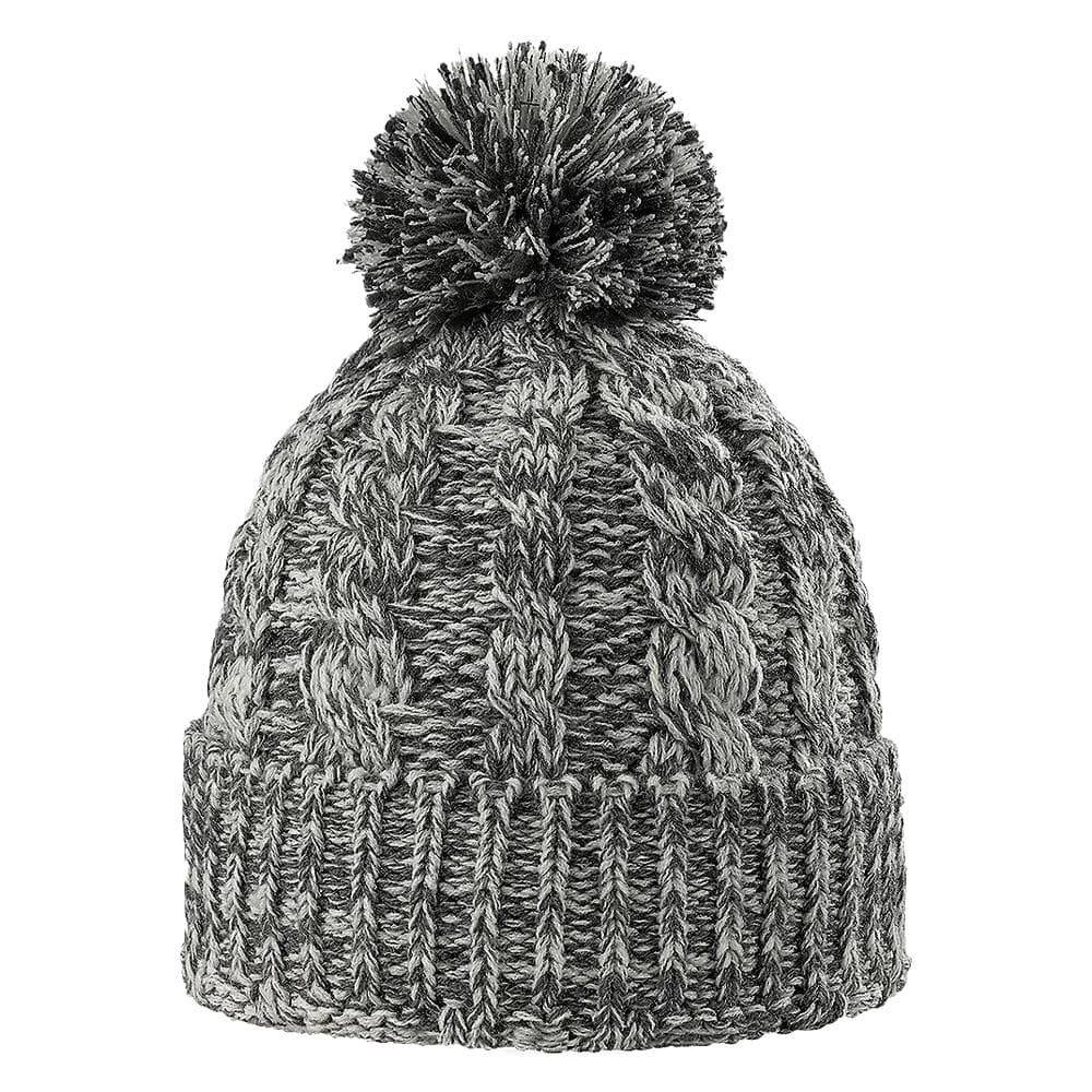 Bonnet Gris Chiné à Pompon Femme Cairn Lami 1