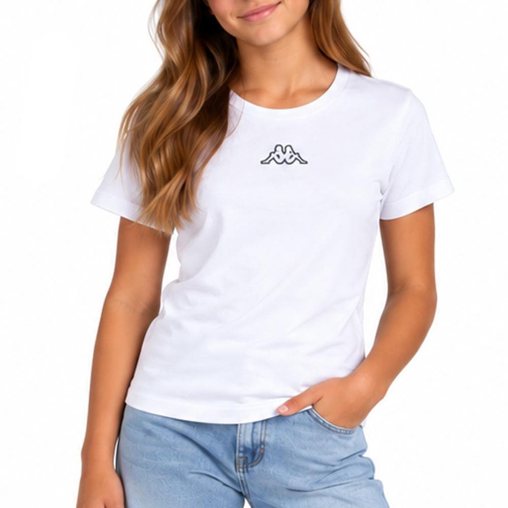 T-Shirt Blanc Fille Kappa Gammo 1