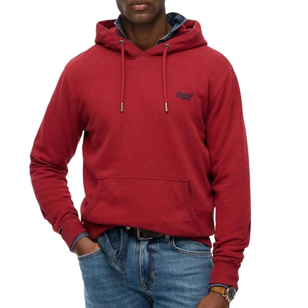 Sweat Rouge Homme Superdry Essential Logo 1