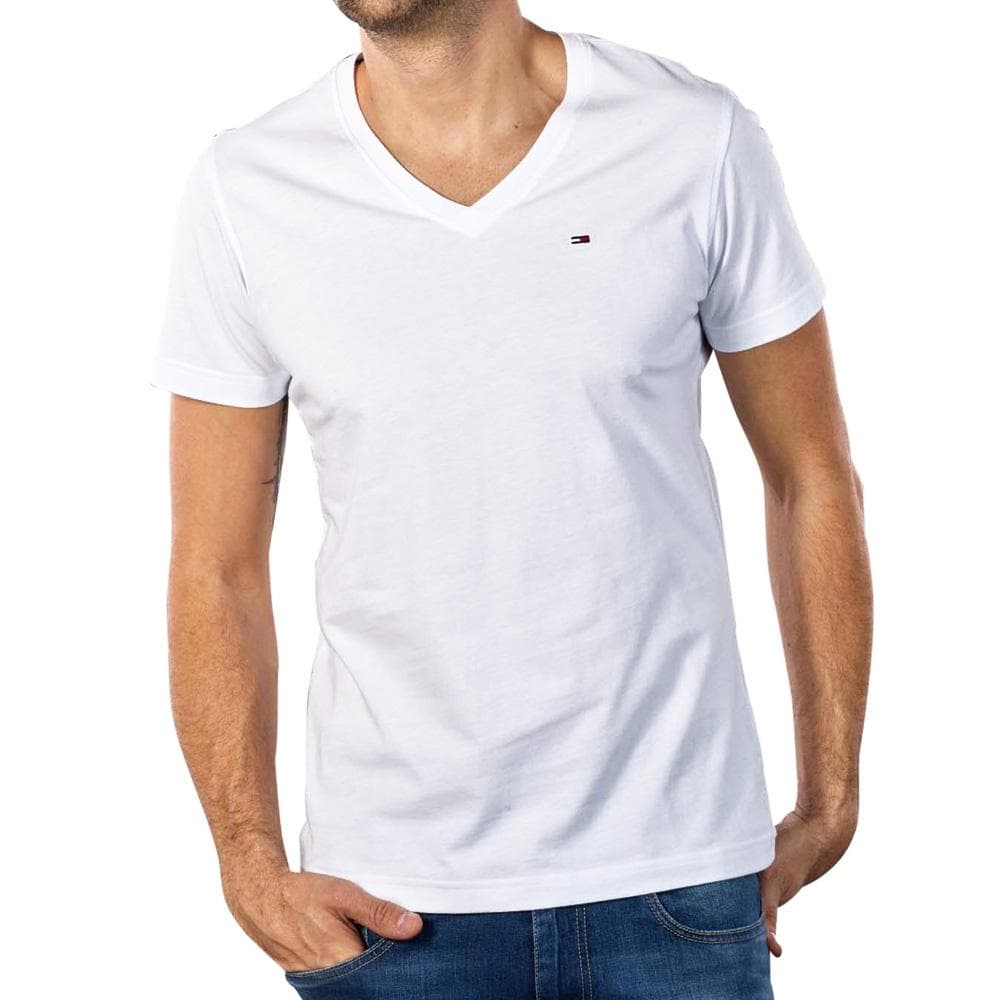 T-shirt Blanc Homme Tommy Jeans Original V 1