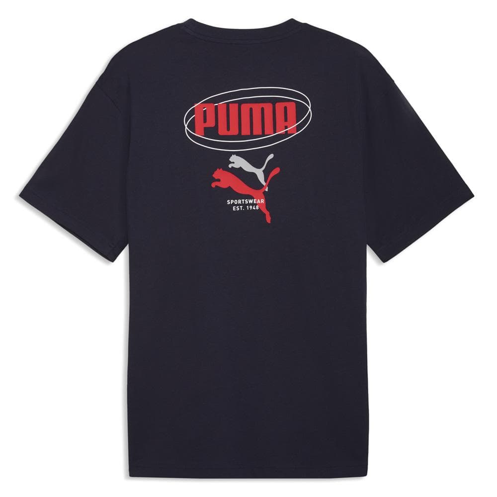 T-Shirt Marine/Rouge Homme Puma Relaxed 1