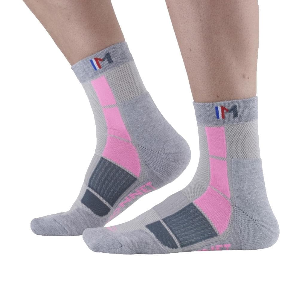 Chaussettes de randonnée grise/rose adulte Middle Trek Air 1