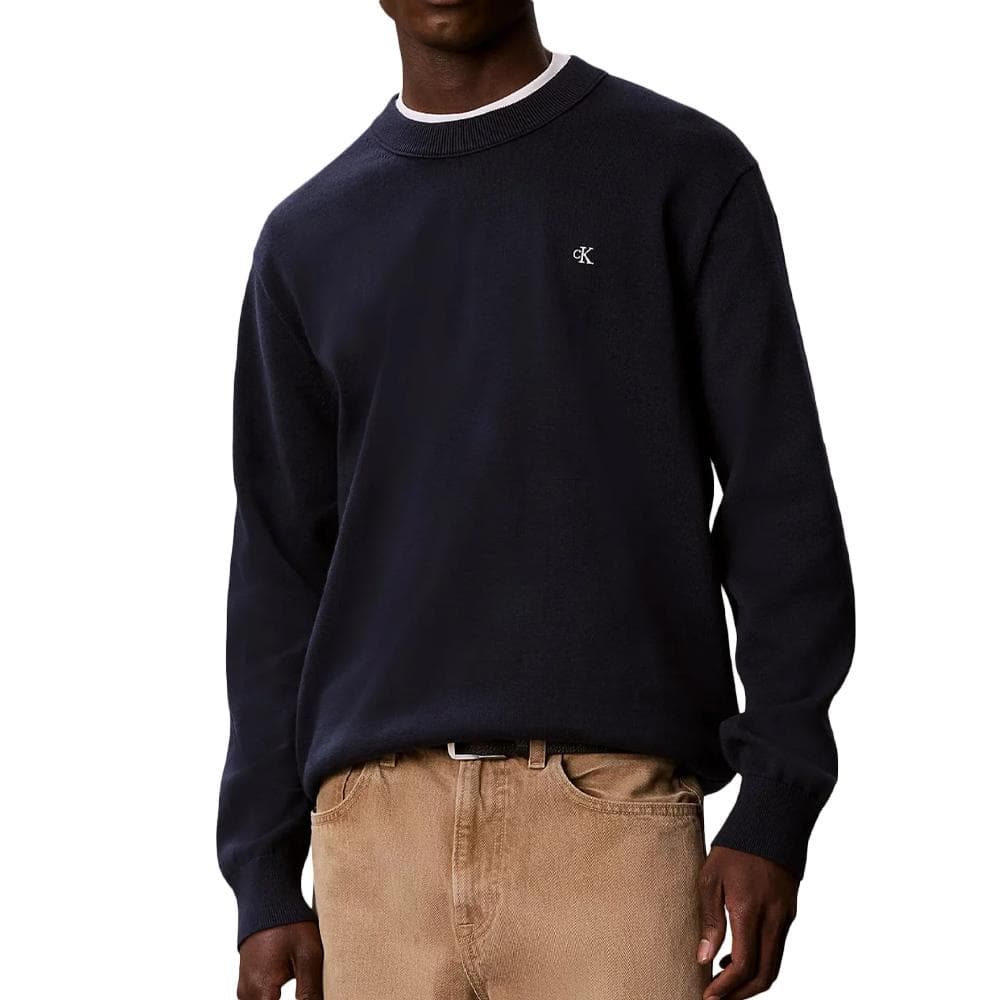 Pull Marine Homme Calvin Klein Jeans Crwn 1