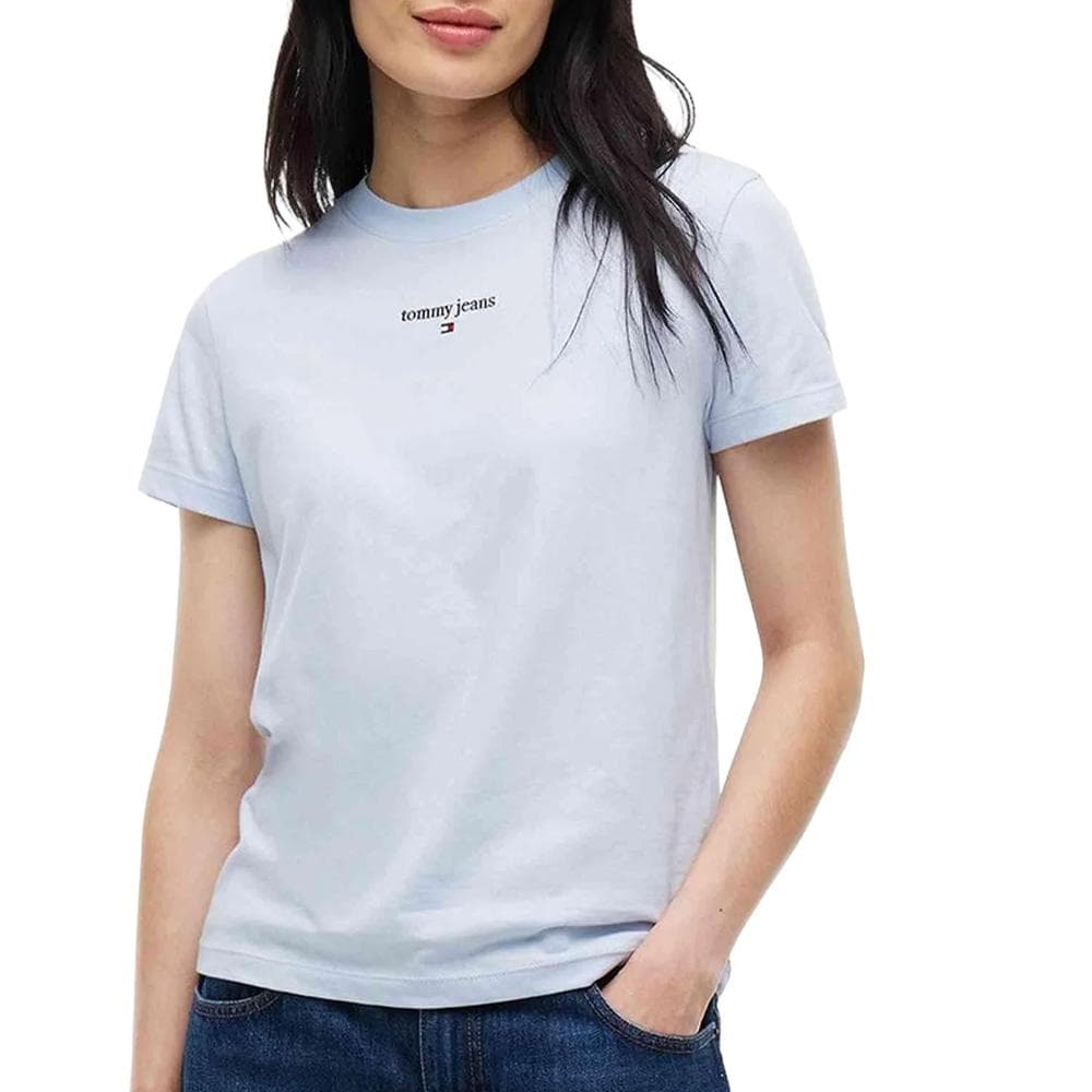 T-Shirt Bleu Clair Femme Tommy Hilfiger Classic 1