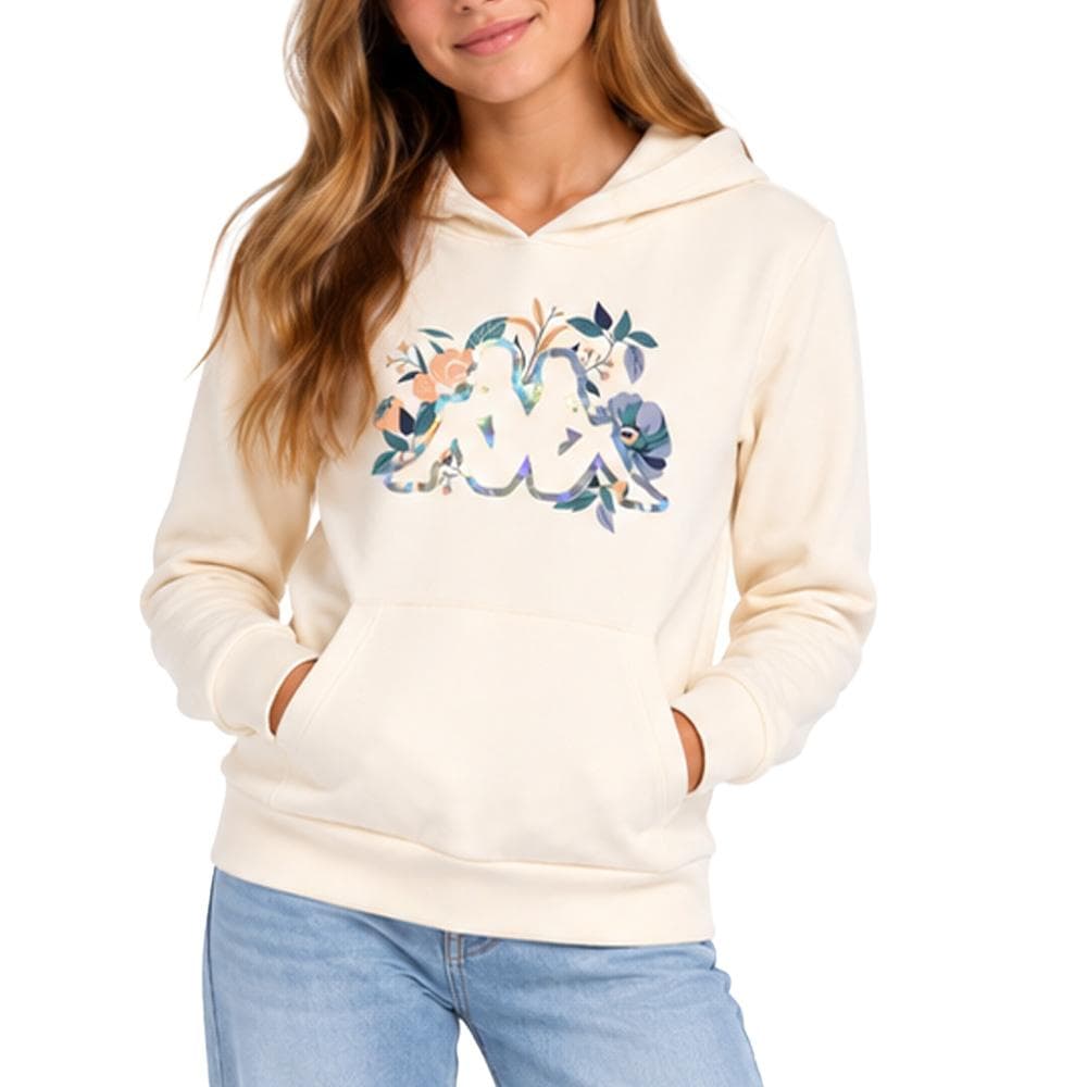 Sweat à capuche Blanc Fille Kappa Logo Imalia 1