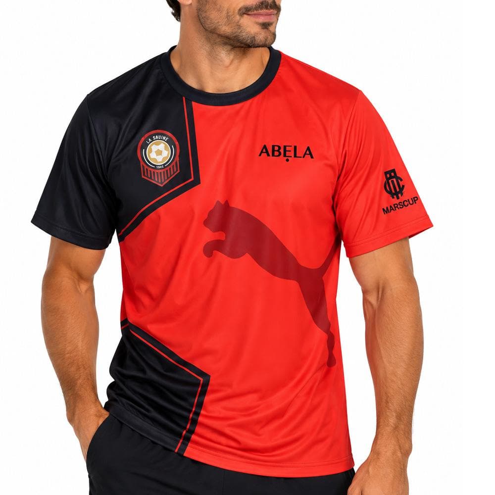 Maillot de Foot Rouge/Noir Homme Puma Marscup La Savine 1