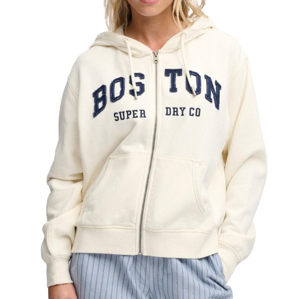 Sweat Zippé Écru Femme Superdry Ziphood 1