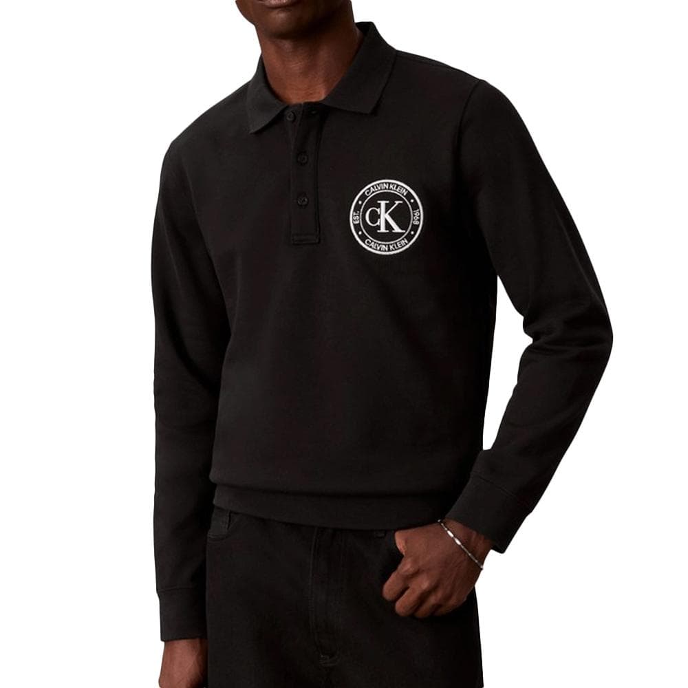 Polo Noir Homme Calvin Klein Jeans Terry 1