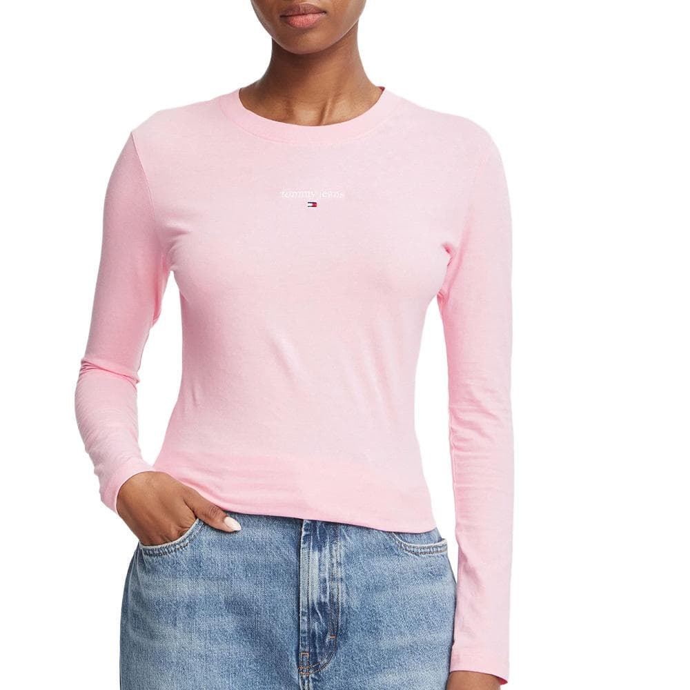 T-Shirt Manches Longues Femme Rose Tommy Hilfiger Classic 1