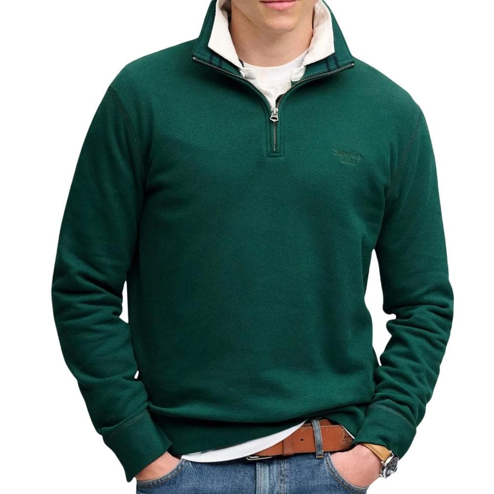 Sweat Vert Homme Superdry Essential Serif 1