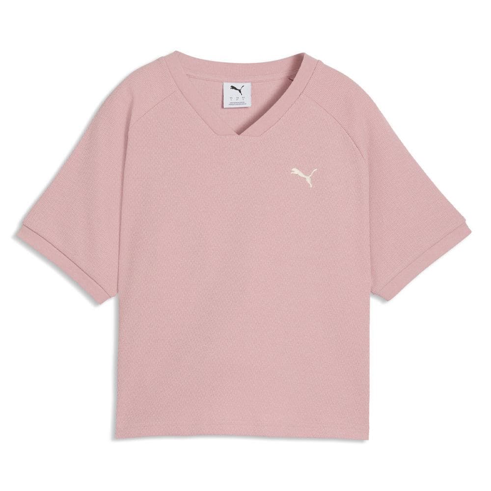 T-Shirt Crop Rose Pâle Femme Puma Relaxed 1