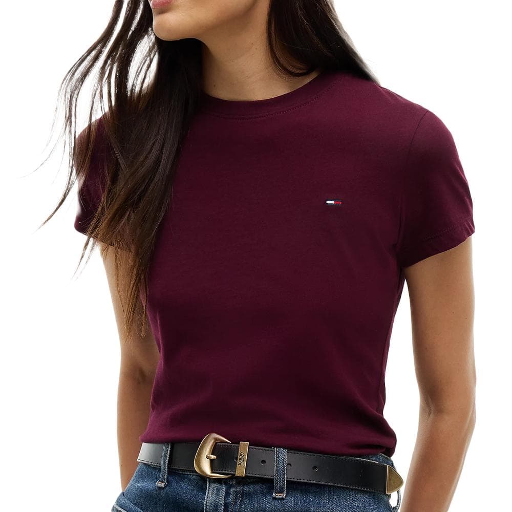 T-shirt Bordeaux Femme Tommy Hilfiger Tjw C 1