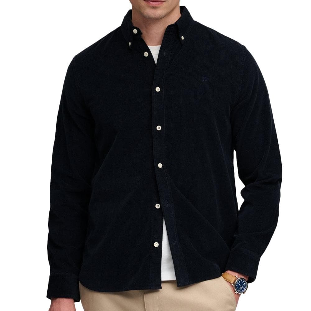 Chemise en velours côtelé homme bleu marine Superdry Classic Needle 1