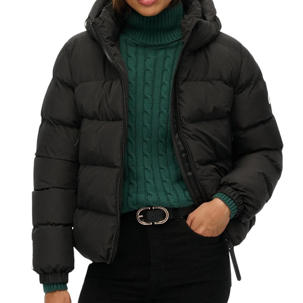 Doudoune Noire Femme Superdry Hooded 1