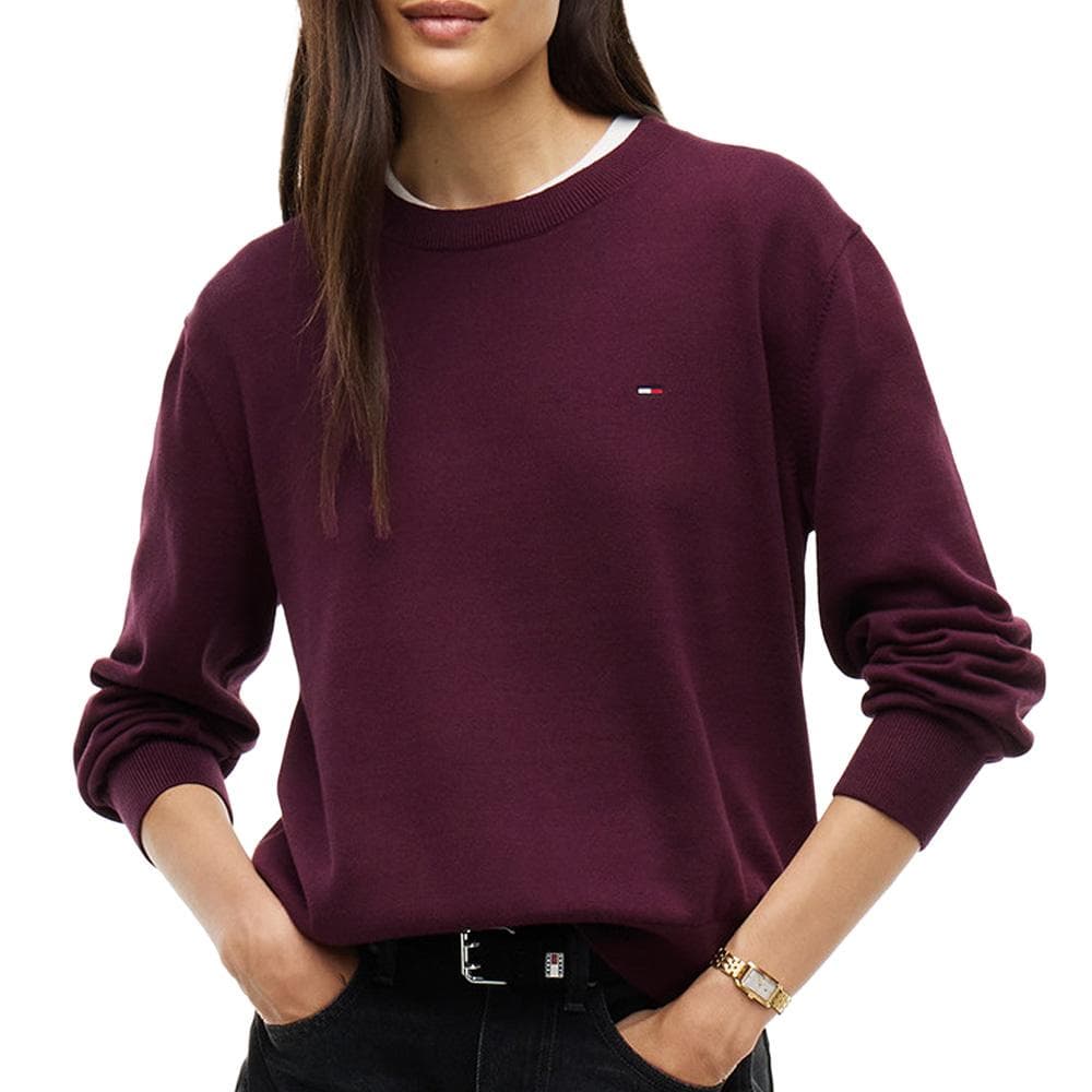 Pull Bordeaux Femme Tommy Hilfiger Essential 1