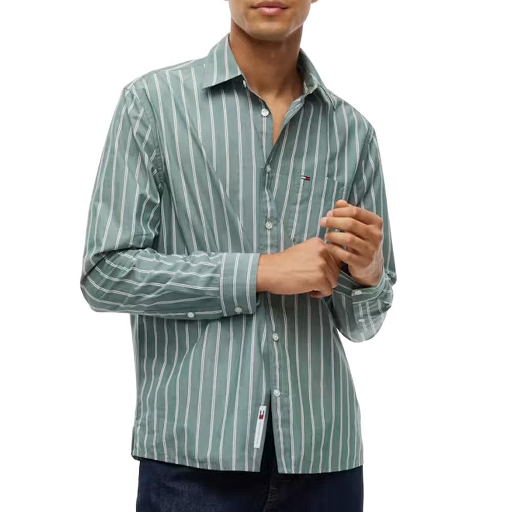 Chemise Verte Homme Tommy Hilfiger Poplin 1