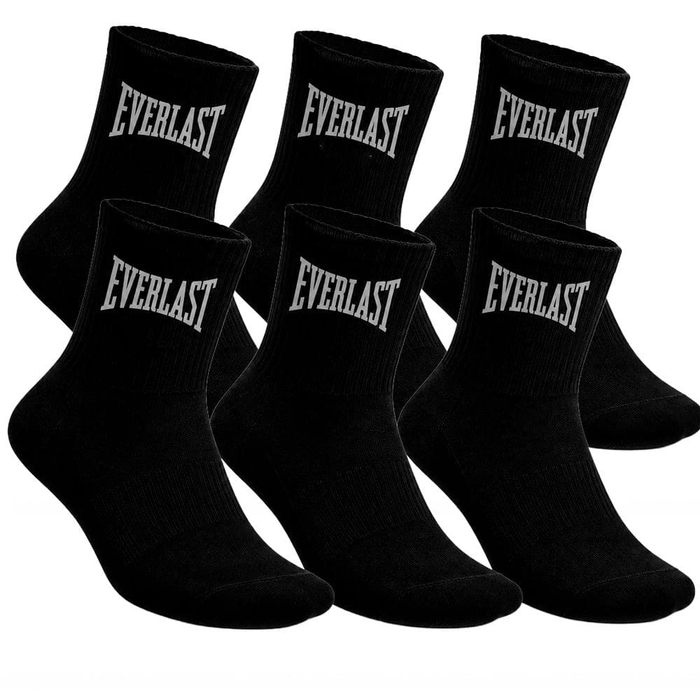 Lot de 6 Paires de chaussettes Noires Homme Everlast EL062 1
