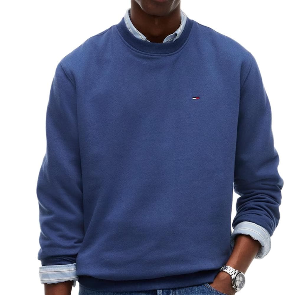 Sweat Bleu Foncé Homme Tommy Hilfiger Reg Flag Crews 1